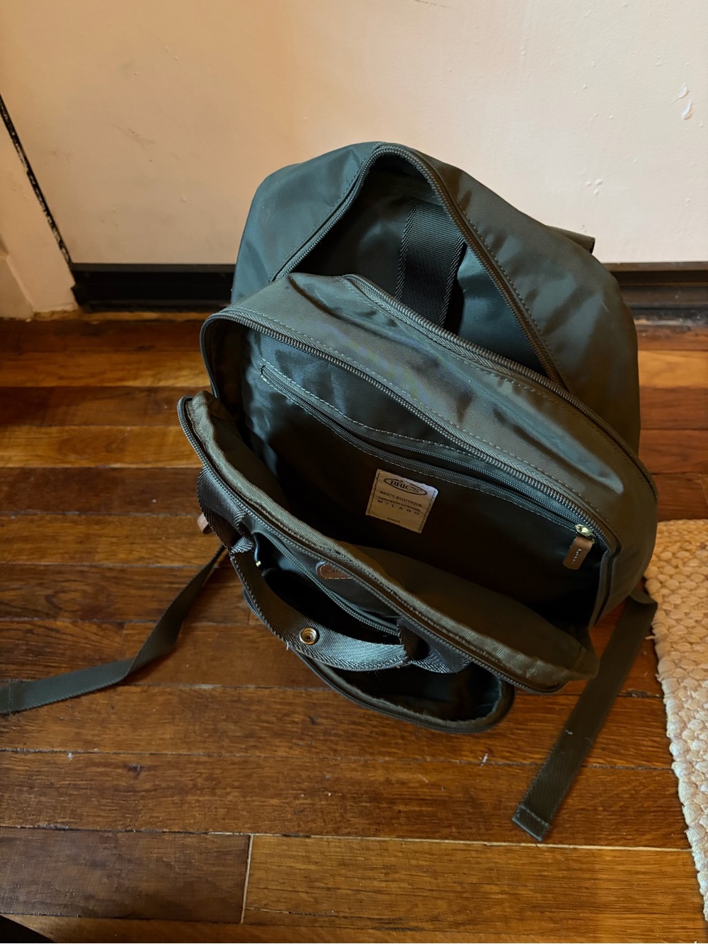 Bric's Dark Olive Green Everyday Backpack - Picture 5 of 5